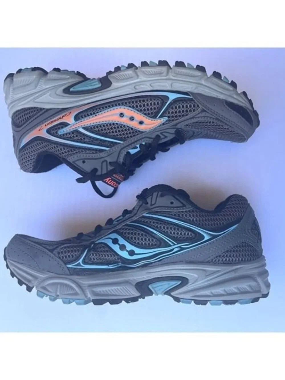 Saucony Shoes Cohesion 7 Running Sneakers Womens size 6 Gray Gym 15183-1